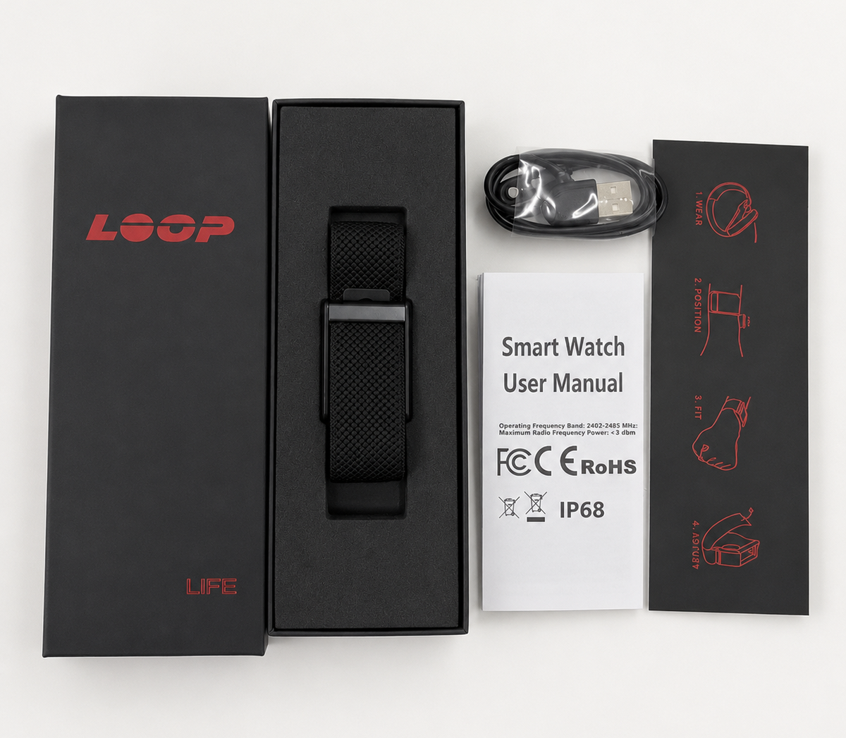 LOOP Smart Band – Bracelet connecté sans abonnement